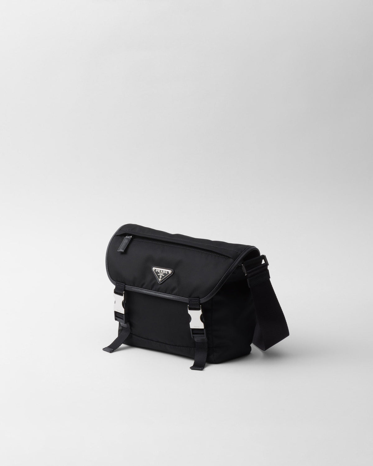 Sac porté épaule en Re-Nylon et cuir Saffiano
