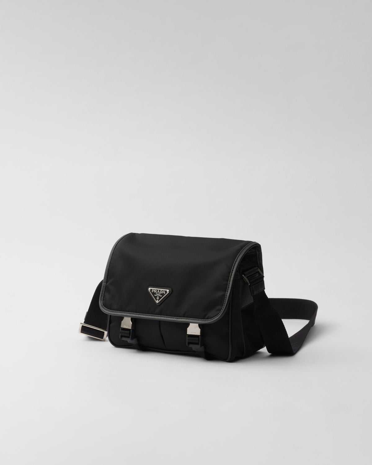 Sac porté épaule en Re-Nylon et cuir Saffiano