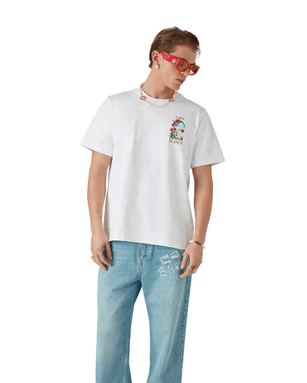 T-Shirt Casablanca LA DAYS Blanc