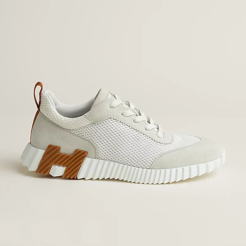 Hermès Bouncing blanc/maron/noir